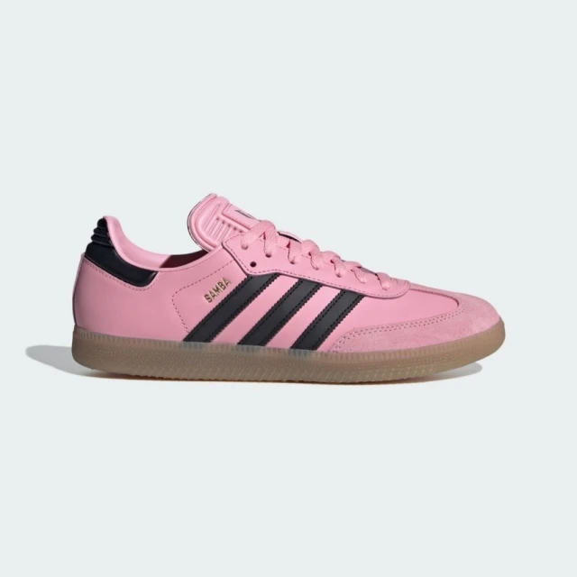 adidas 愛迪達 Samba Messi Miami 男女 休閒鞋 經典 復古 聯名款 芭比粉 黑(IH8158)