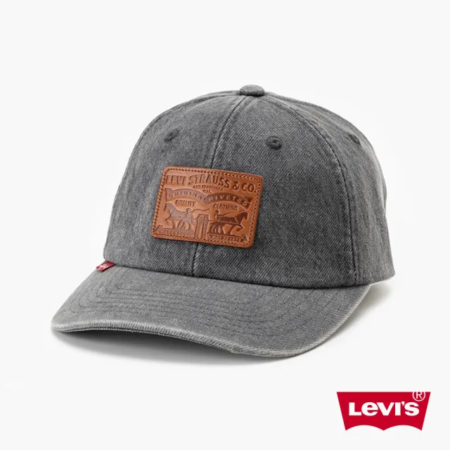 【LEVIS 官方旗艦】雙馬皮標休閒鴨舌帽 人氣新品 000A9-0006