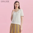 【EPISODE】簡約拼色V領短袖針織衫143514