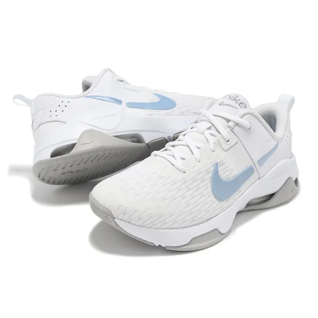 【NIKE 耐吉】訓練鞋 Zoom Bella 6 女鞋 白 藍 氣墊 緩衝 穩定 交叉訓練 運動鞋(DR5720-106)