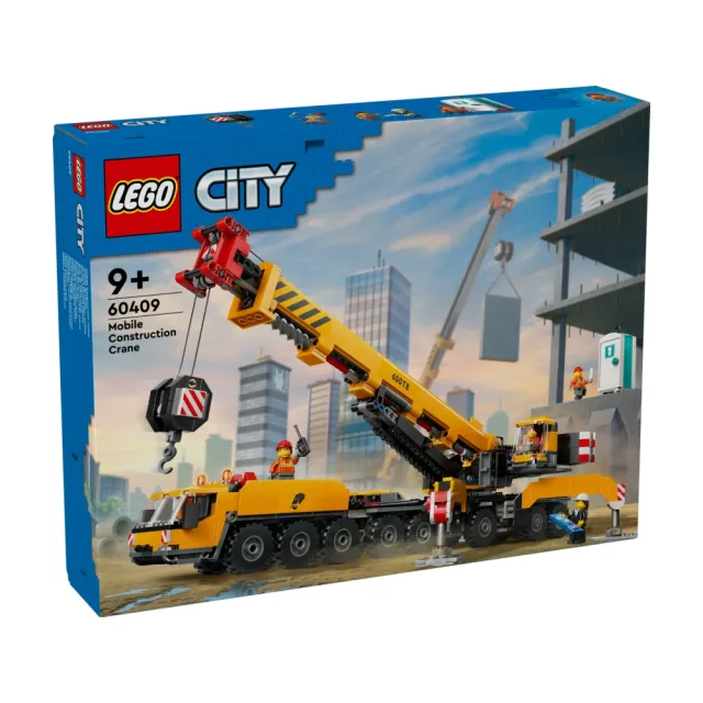 【LEGO 樂高】城市系列 60409 移動式工程起重機(momo線上獨家 STEM玩具 禮物)
