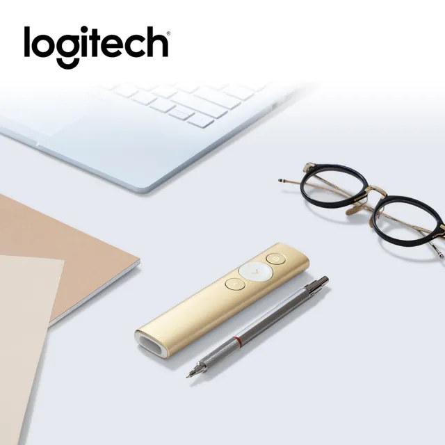 【Logitech 羅技】SPOTLIGHT 簡報遙控器(香檳金)