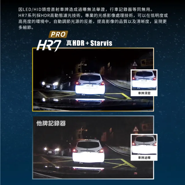 【-PX大通】送32G記憶卡大光圈清晰畫質真Sony STARVIS HDR三合一GPS汽車行車記錄器行車紀錄器(HR7 PRO)