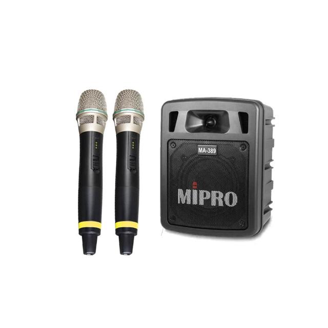 【MIPRO】MA-389 配2手握ACT-58H麥克風(5.8G 雙頻手提無線喊話器/藍芽最新版 /遠距教學)