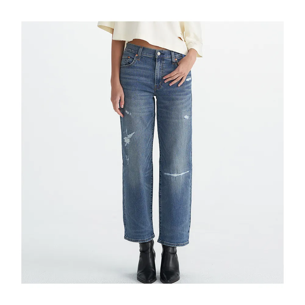 【LEVIS 官方旗艦】Baggy Dad 女款牛仔寬褲 Performance Cool 人氣新品 A3494-0053