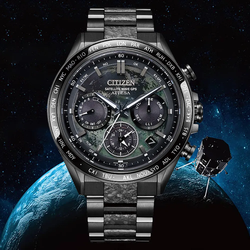 【CITIZEN 星辰】GENTS 韋禮安廣告款HAKUTO-R GPS衛星對時鈦金屬光動能男錶/44.6mm雙11限定(CC4065-61Y)