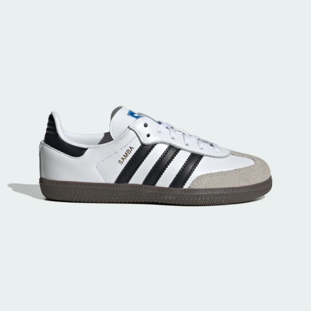 【adidas 愛迪達】SAMBA OG 兒童運動休閒鞋(IE3677 童鞋 ORIGINALS 中童休閒鞋 白)