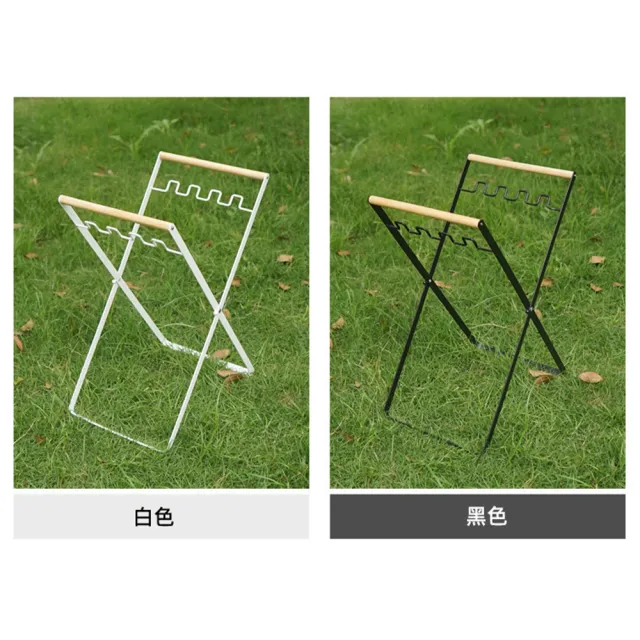 【德利生活】折疊式戶外鐵藝垃圾袋架(垃圾袋支架 露營垃圾袋架 折疊垃圾袋架 垃圾收納架)