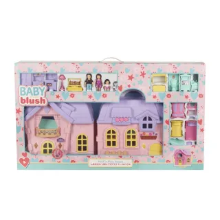 【ToysRUs 玩具反斗城】Baby Blush親親寶貝手提幸福家庭娃娃屋組(兒童 玩具 娃娃屋)