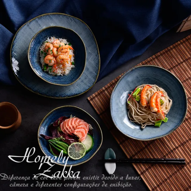 【Homely Zakka】日式復古深海窯變陶瓷餐盤碗餐具_6.5吋碗X2件組(湯盤 餐具 餐盤 盤子 碗盤 可微波)