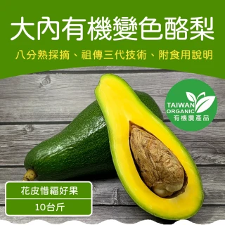 【農頭家】台南大內有機NG酪梨10斤x1箱(惜福花皮果_不影響食用)