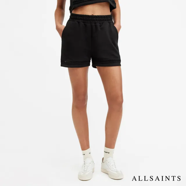 【ALLSAINTS】EWELINA 厚實純棉休閒背心短褲套裝(黑白兩色)