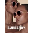 【BURBERRY 巴寶莉】膠框大方框立體LOGO 太陽眼鏡(黑 灰鏡片#B4389F 300187)