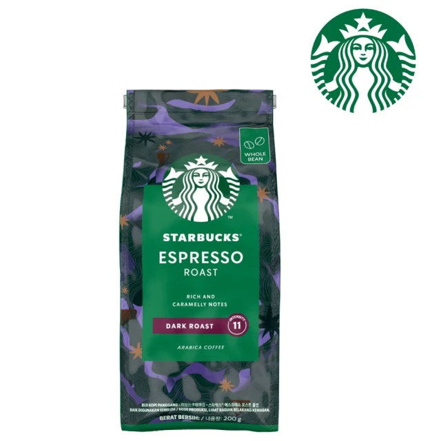 STARBUCKS 星巴克 濃縮烘焙 咖啡豆200g/包