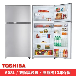 【TOSHIBA 東芝】608公升抗菌鮮凍變頻冰箱(GR-A66T（S）)