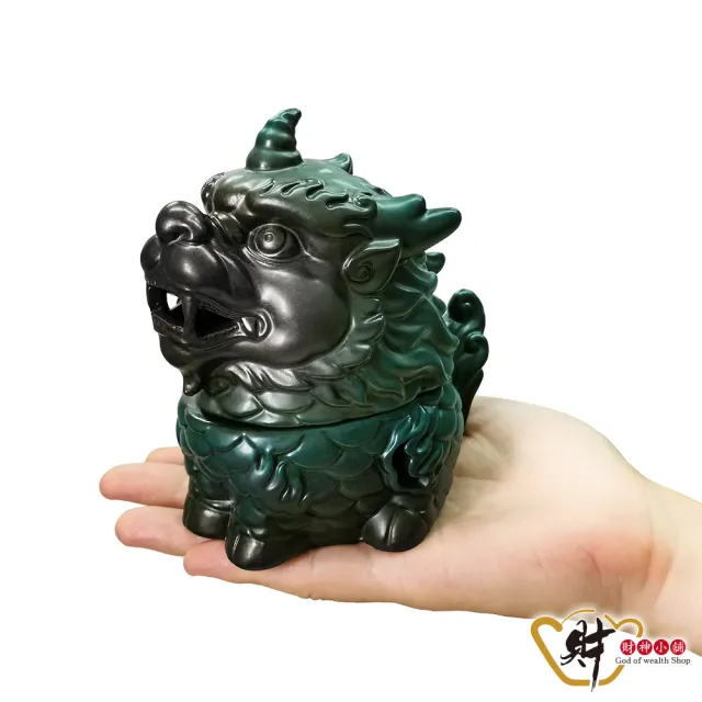 【財神小舖】祥瑞麒麟 手工香爐(陶瓷 一爐多用 鎮宅 化煞 淨化 開運 招財 淨化空間 拜拜香 )