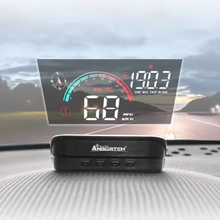 【ANBORTEH 安伯特】HUD抬頭顯示器-測速款 一年保固-快(測速提醒 隨插即用 自行DIY安裝)