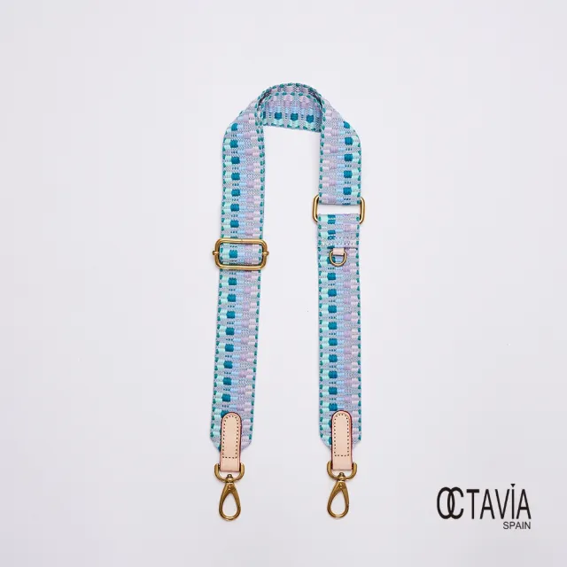 【OCTAVIA】雙11 OCTAVIA 8 真皮- NEW LOOK 牛皮帶頭肩背帶  彈性方格3.8CM窄肩背帶-二色可選(包