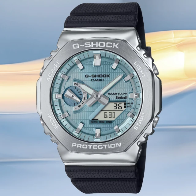 CASIO 卡西歐 G-SHOCK 金屬光澤多層次雙顯錶(G