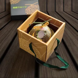 【果樹寶石】溫室卡蜜拉橘肉大顆哈密瓜1入禮盒x2盒（2.5斤/顆）(下單才採最新鮮 農場常溫直送)(中秋禮盒)
