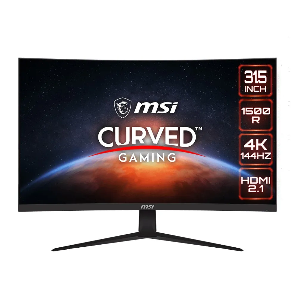 【MSI 微星】無線鍵鼠組★G321CU 32型 VA 4K 144Hz曲面電競螢幕(1500R/FreeSync/HDMI2.1/Type-C/HDR)