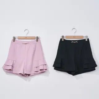 【H2O】蛋糕甜美褲裙(#4678018 甜美造型褲裙 黑色/粉色)