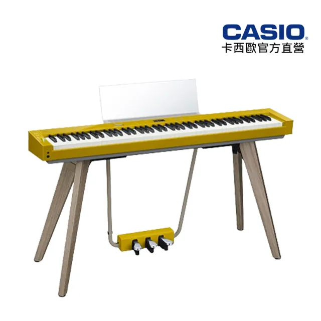 【CASIO 卡西歐】原廠直營PX-S7000HMC2晨曦黃/ATH-M30X含耳機(木質琴鍵 數位鋼琴)