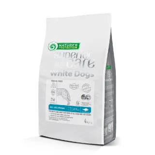 【Nature’s Protection 自然本色】全犬種成犬亮白無穀白魚配方4kg(中顆粒/-獨家專利配方/一歲以上適用)