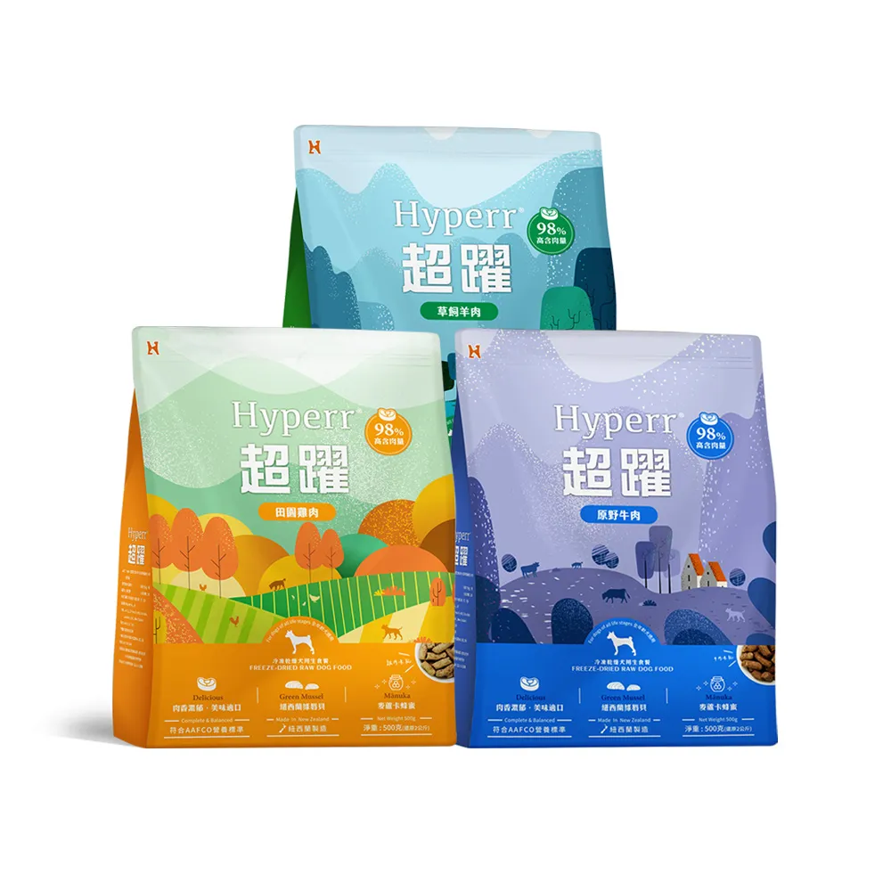 【Hyperr 超躍】狗狗 凍乾生食餐 60g 任選(常溫保存/寵物食品/狗食品/冷凍乾燥/狗主食/狗飼料)