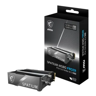 【MSI 微星】SPATIUM M580 FROZR 4TB M.2 2280 PCIe(讀：14100M/寫：12600M)