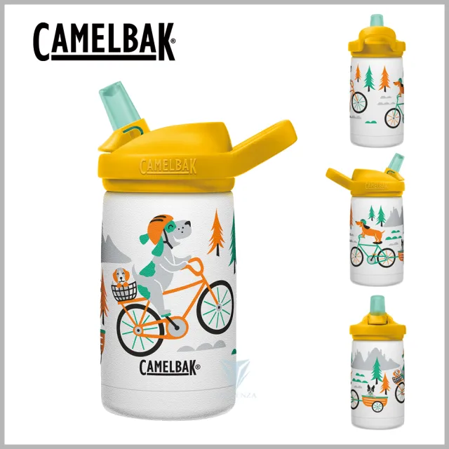 【CAMELBAK】350ml eddy+ kids兒童吸管不鏽鋼保溫/保冰瓶(公司貨/全新霧面瓶身/保溫/保冰/防塵蓋)