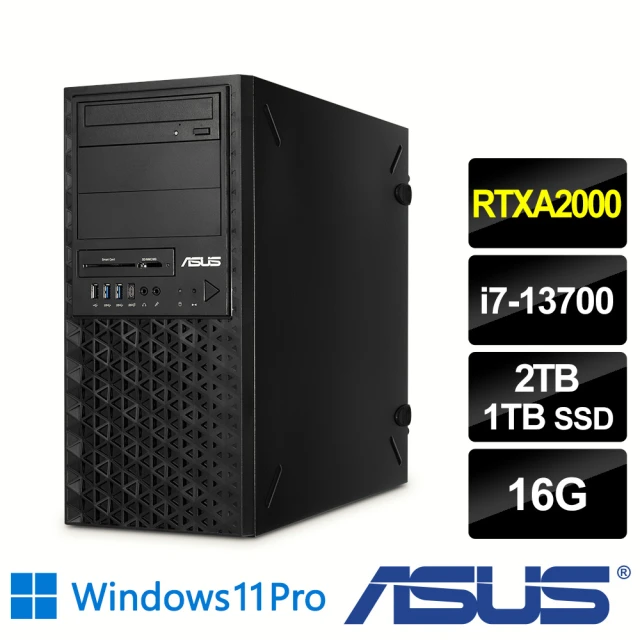 ASUS 華碩ASUS 華碩 i7 RTXA2000十六核繪圖工作站(WS760T/i7-13700/16G/2TB HDD+1TB SSD/RTXA2000-12G/750W/W11P)