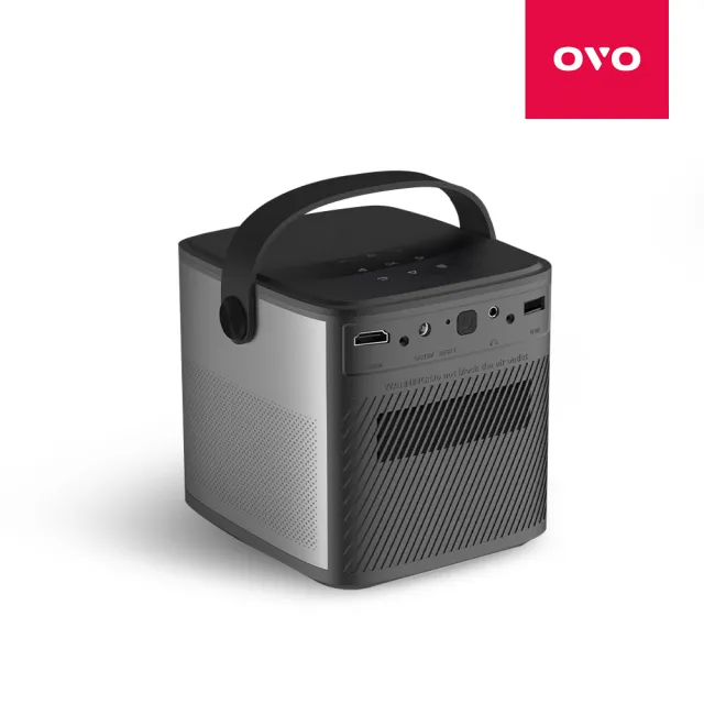 【OVO】1080P高畫質便攜智慧投影機 U8 1500流明 32G大容量 內建電池 5W+5W立體聲 娛樂/露營/戶外/商用/