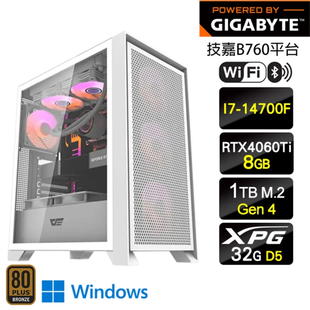 技嘉平台 i7二十核GeForce RTX 4060Ti W