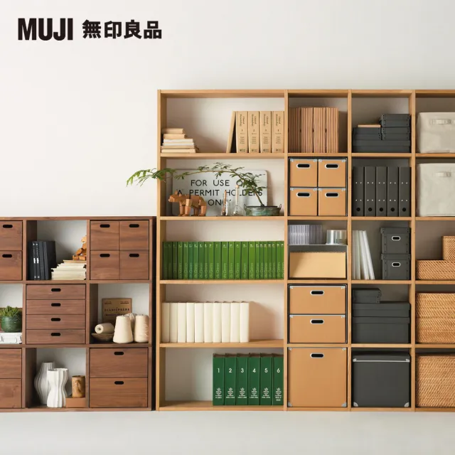 【MUJI 無印良品】自由組合層架/胡桃木/3層/追加用(大型家具配送)