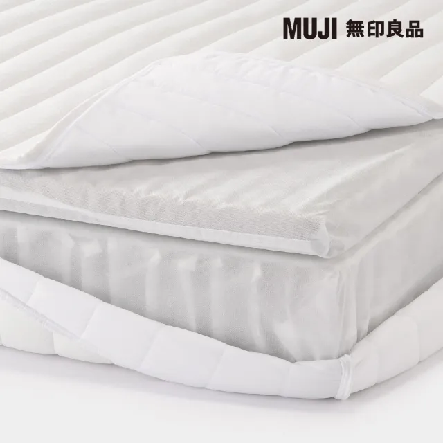 【MUJI 無印良品】超高密度獨立筒包覆型床墊/D 約寬142*深196*高21cm(大型家具配送)