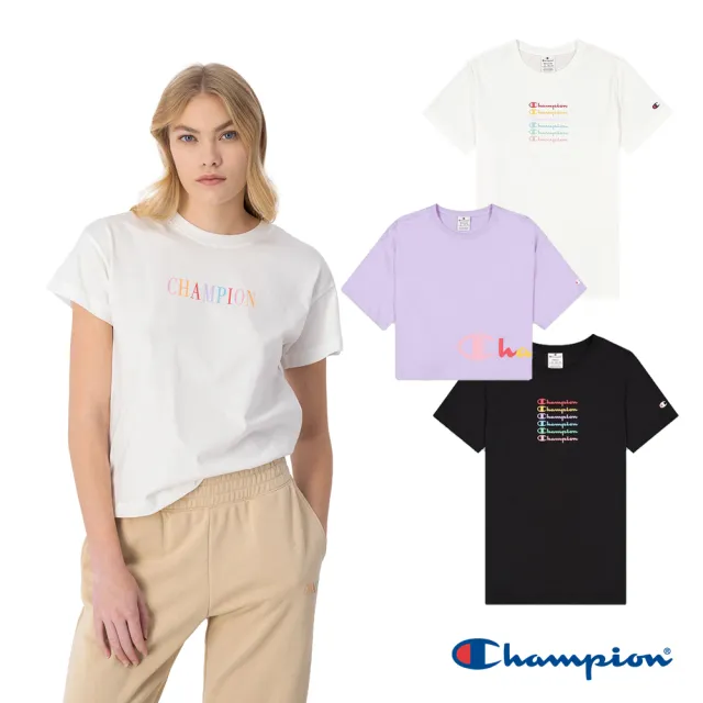 【Champion】官方直營-LOGO款夏日純棉上衣-女(多款多色)