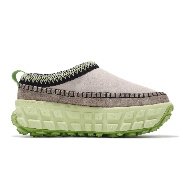 【UGG】休閒鞋 W Venture Daze 女鞋 陶瓷灰 綠 麂皮 刺繡 厚底 輪胎大底 懶人鞋(1155650CCT)