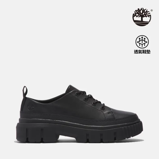 【Timberland】女款黑色皮革休閒鞋(A5PBS015)