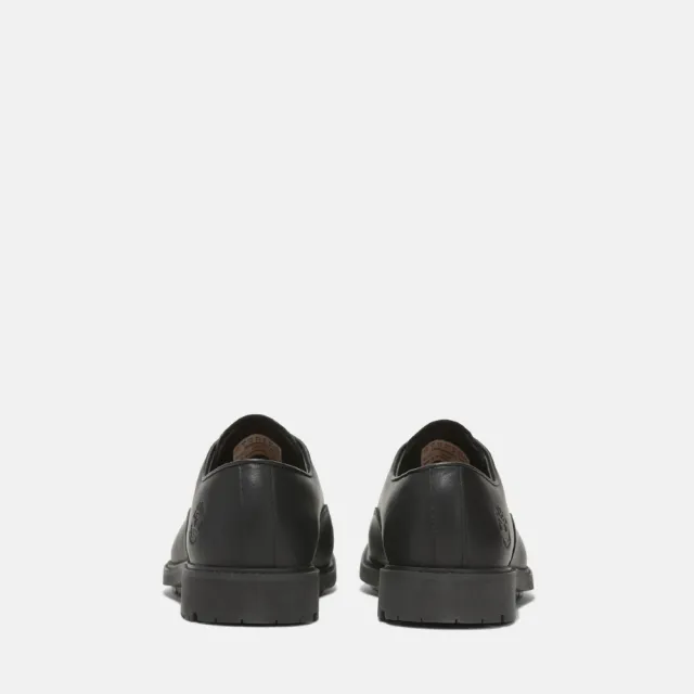 【Timberland】男款黑色皮革防水休閒鞋(5549R001)