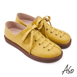 【A.S.O 阿瘦集團】A.S.O健康按摩系列直套休閒饅頭鞋(正黃)