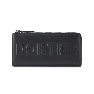 【PORTER INTERNATIONAL】時尚躍動ALPHA真皮長夾(黑)