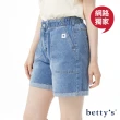 【betty’s 貝蒂思】網路獨賣★中大尺碼XL-3L寬鬆舒適彈性牛仔短褲(共二色)