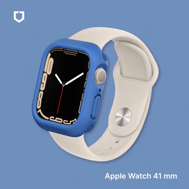 犀牛盾錶殼組【Apple 蘋果】Apple Watch S9 LTE 41mm(鋁金屬錶殼搭配運動型錶帶)