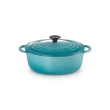 【Le Creuset】BIS琺瑯鑄鐵鍋圓鍋 22cm 薰衣草/藍色迷霧/棉花白/櫻桃紅(2.6L淺鍋 多色選一)