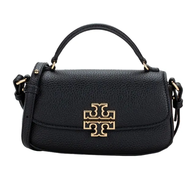 【TORY BURCH】雙T-LOGO翻蓋皮革造型斜背包