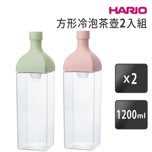 HARIO 方形冷泡茶壺–2入組／1200ml(KAB-120)