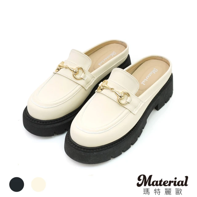 MATERIAL 瑪特麗歐 全尺碼23-27 女鞋 懶人鞋 MIT簡約銜釦穆勒鞋 T53098(穆勒鞋)