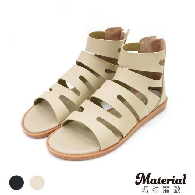 MATERIAL 瑪特麗歐 女鞋 涼鞋 MIT羅馬平底涼鞋 T52077(涼鞋)