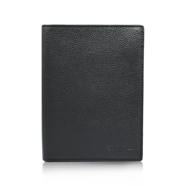 【COACH】時尚LOGO緹花/素面皮革對開皮夾 護照夾(多款可選)